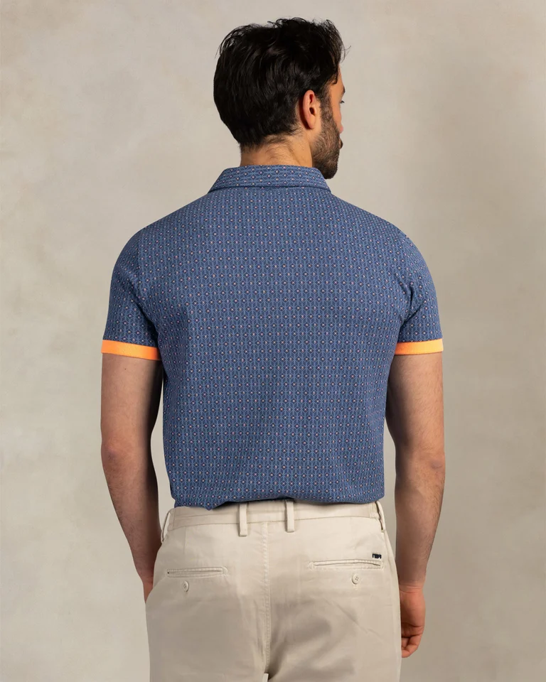 Polo de hombre con microdibujo de estilo sport