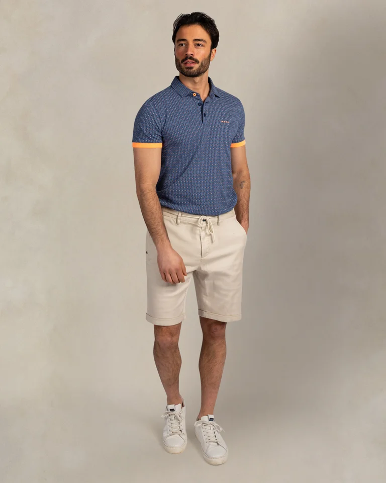 Polo de hombre con microdibujo de estilo sport