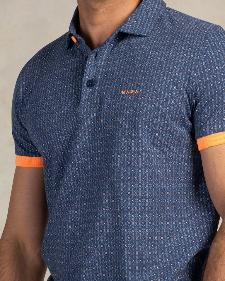 Polo de hombre con microdibujo de estilo sport