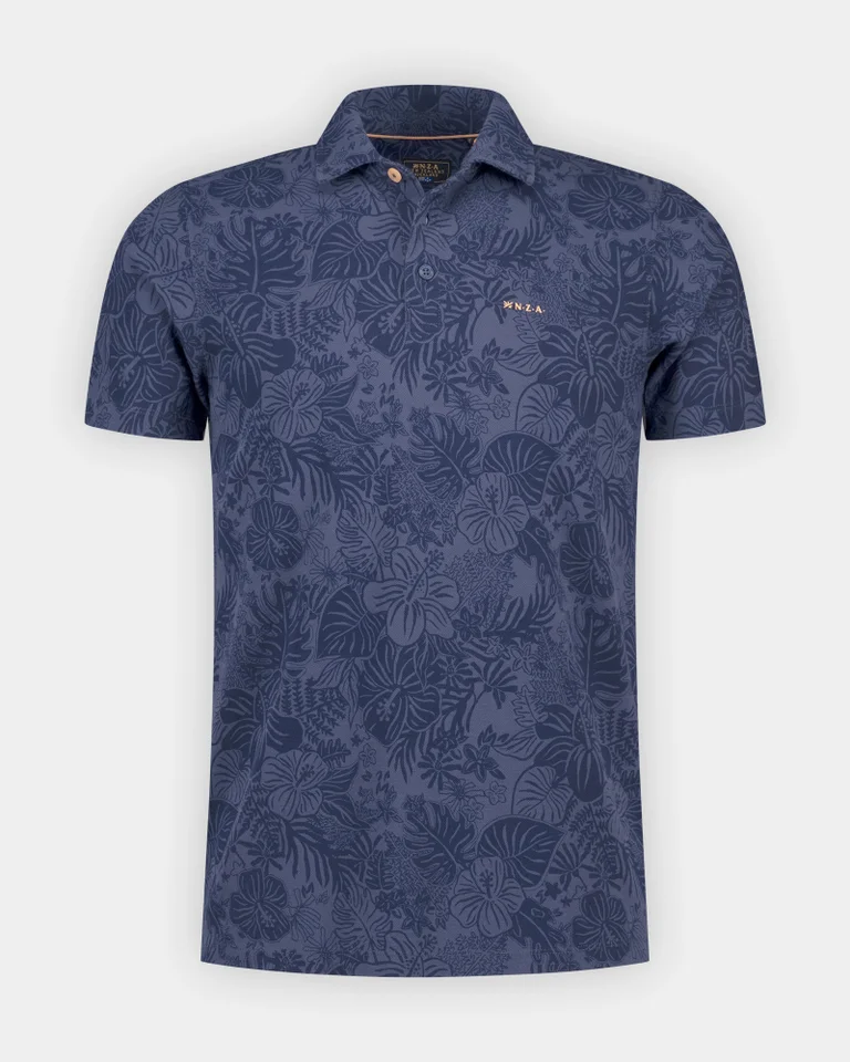Polo de hombre con estampado de hojas y flores sport