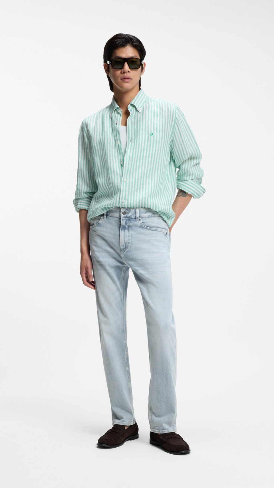 Pantalón vaquero de corte amplio Boss para hombre