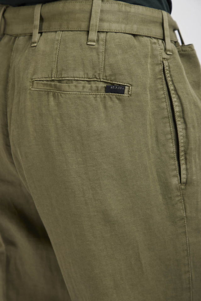 Pantalón de algodón con dibujo de espiga Frank