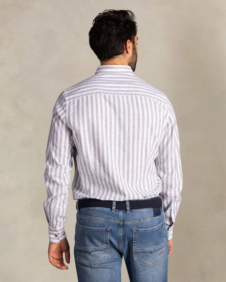 Camisa de rayas de estilo sport para hombre