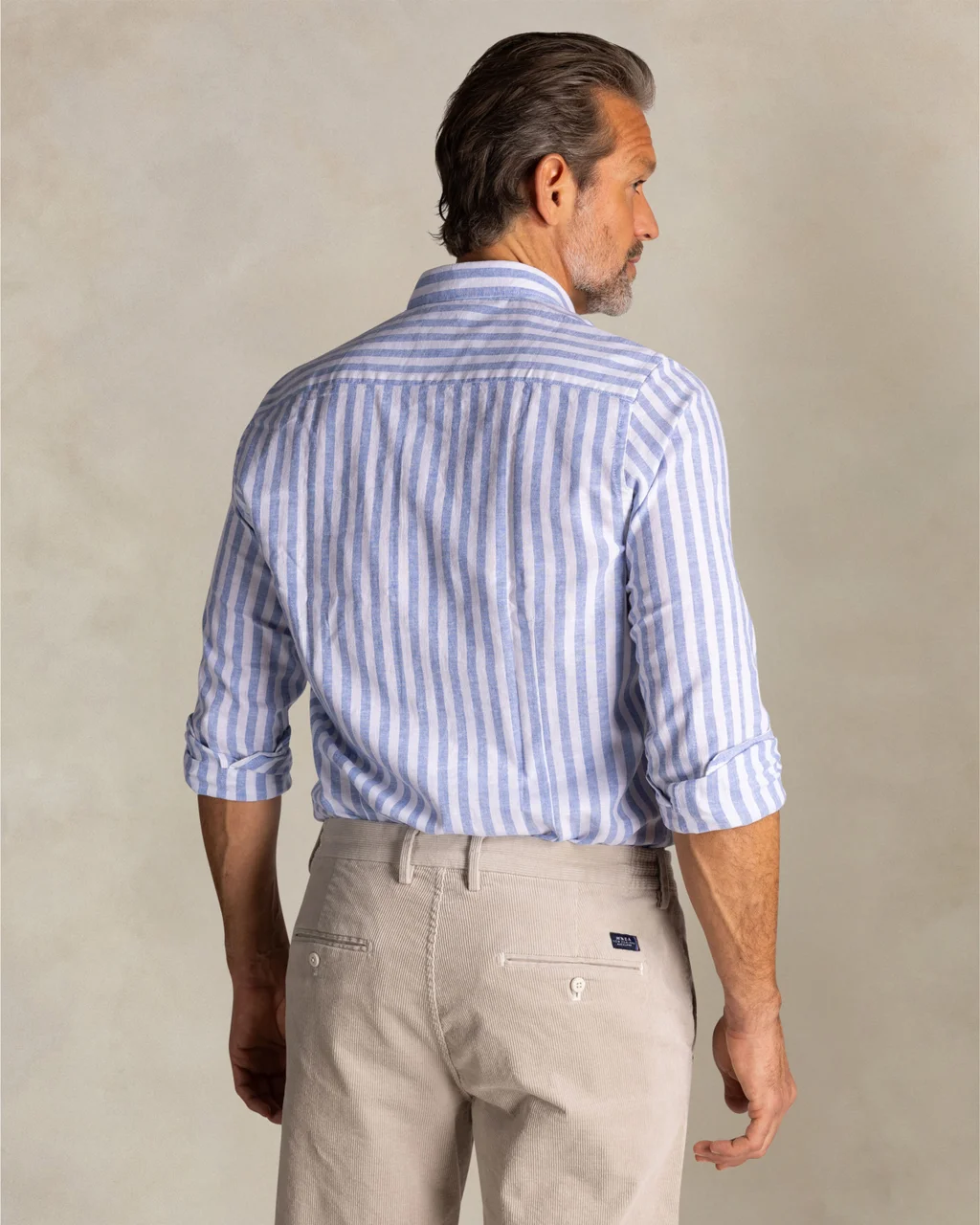 Camisa de rayas de estilo sport para hombre