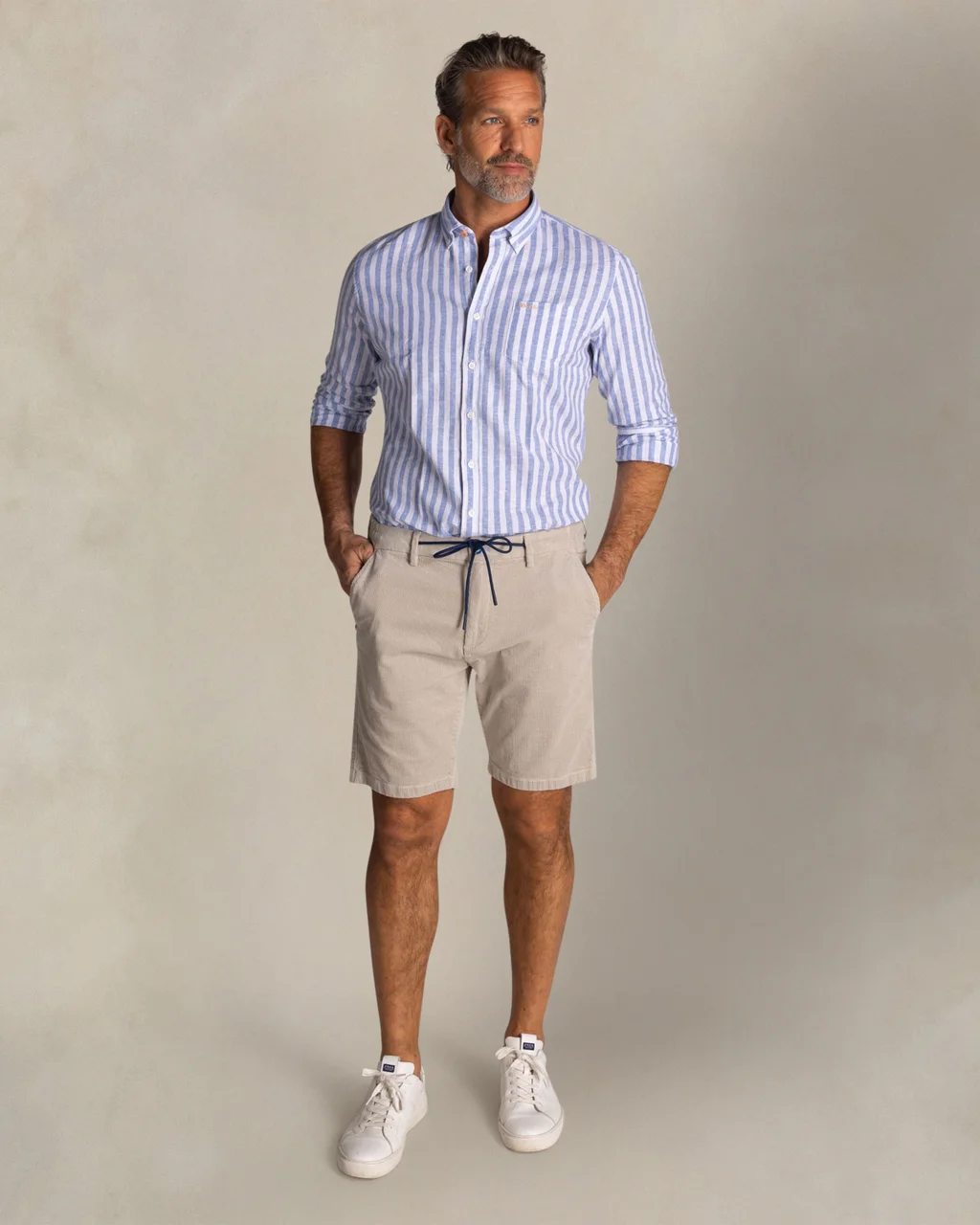 Camisa de rayas de estilo sport para hombre