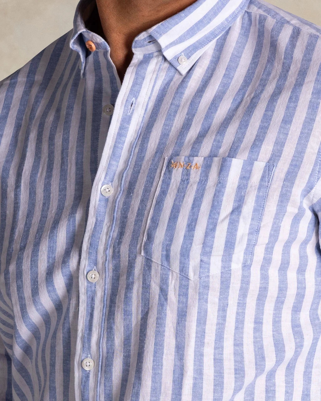 Camisa de rayas de estilo sport para hombre