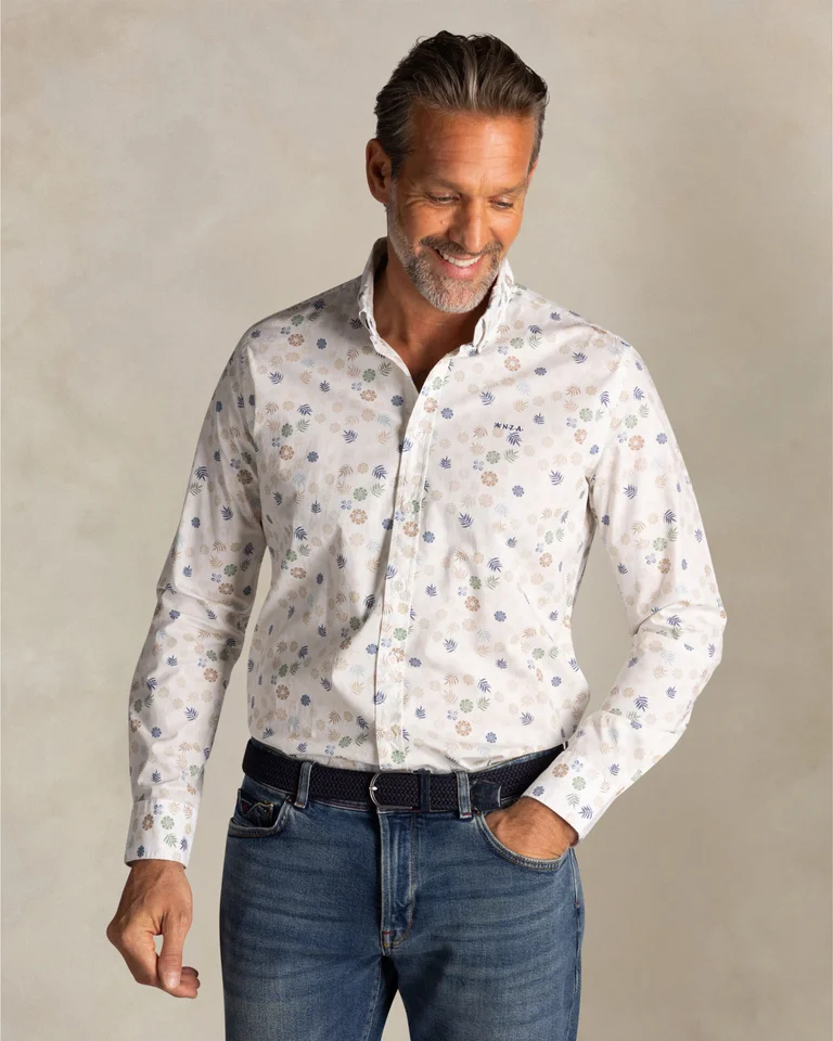 Camisa sport de flores para hombre Flors+Fulles