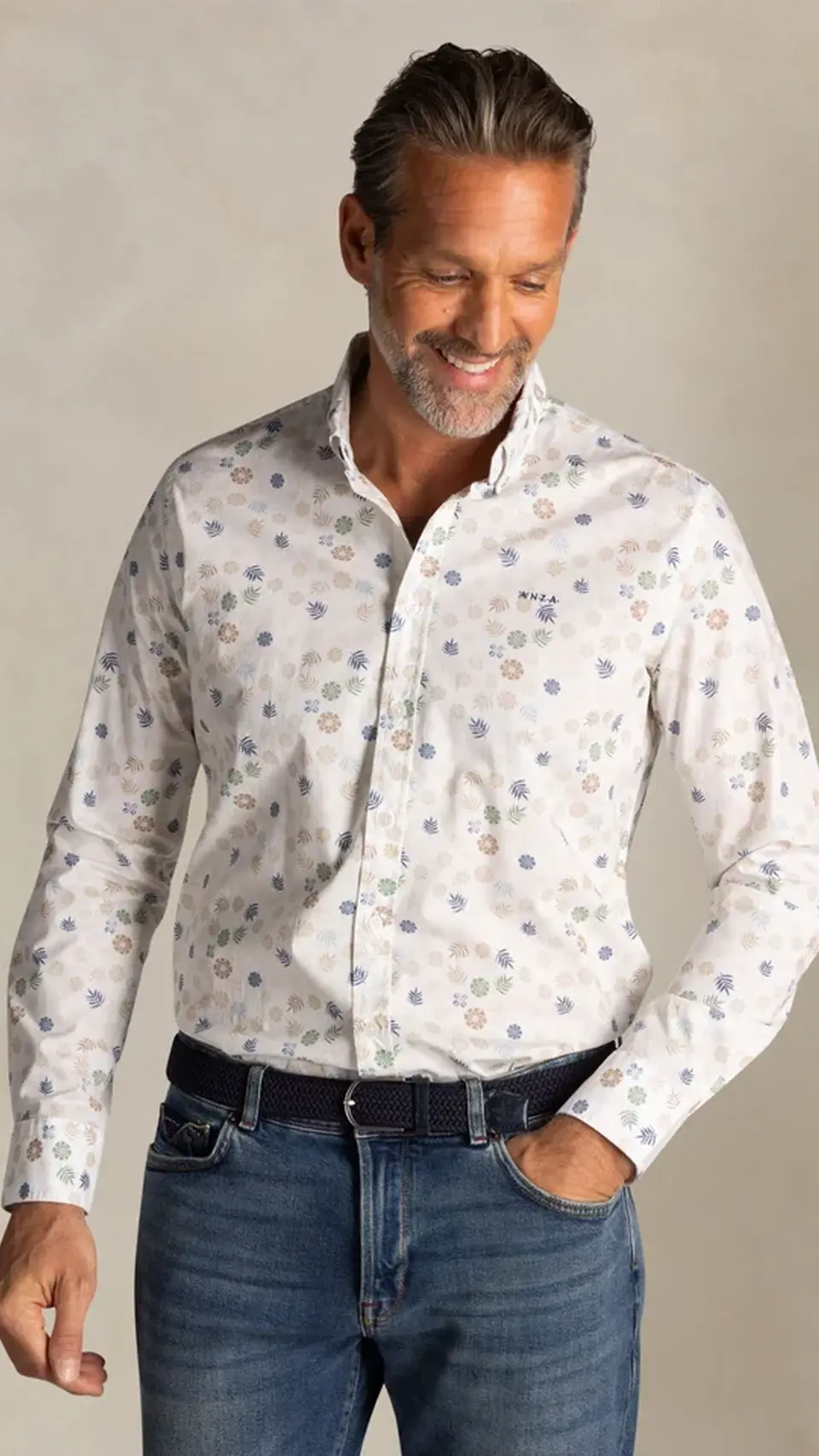 Camisa sport de flores para hombre Flors+Fulles