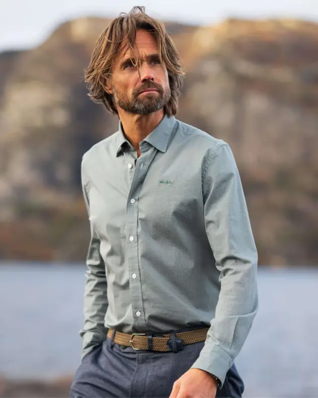 Camisa sport de manga larga para hombre NZA