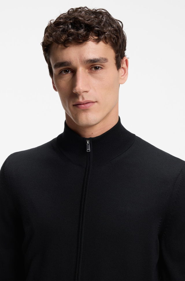 Cardigan de punto con cremallera para hombre Marca BOSS
