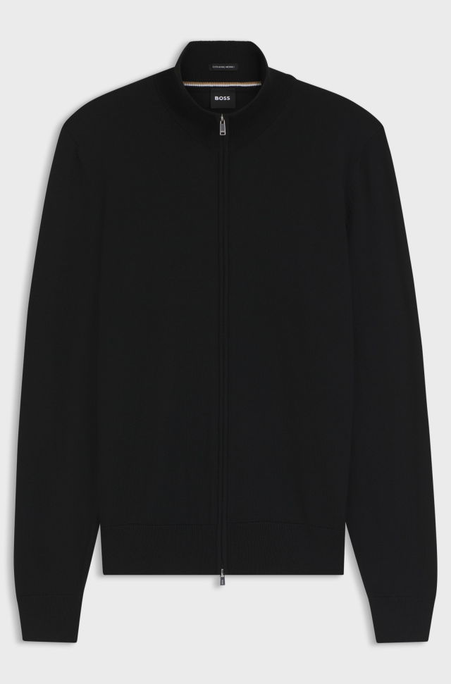 Cardigan de punto con cremallera para hombre Marca BOSS