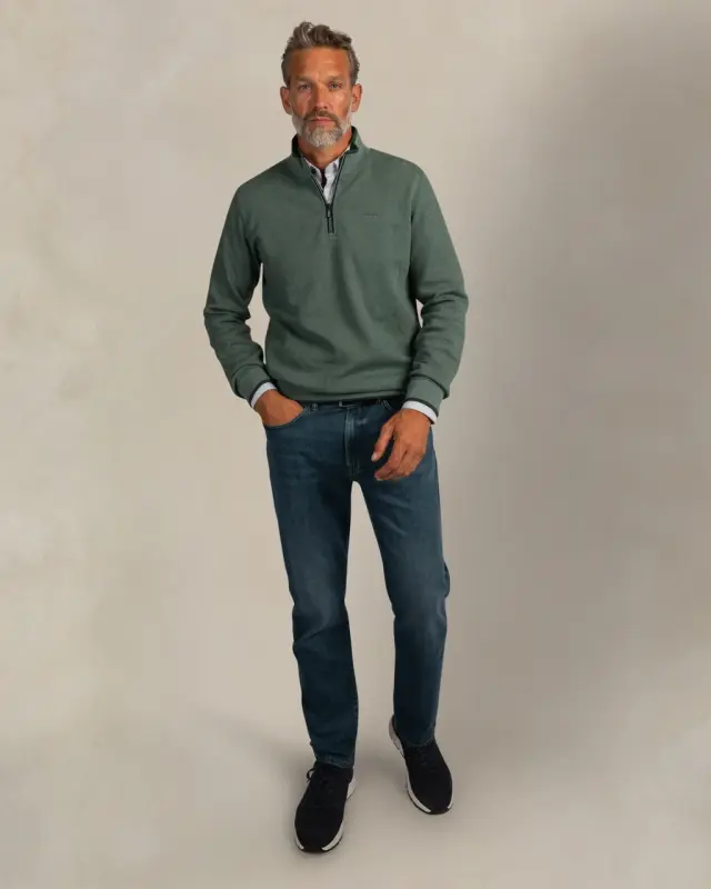 Jersey tipo ziper con cremallera contrastada de la marca NZA