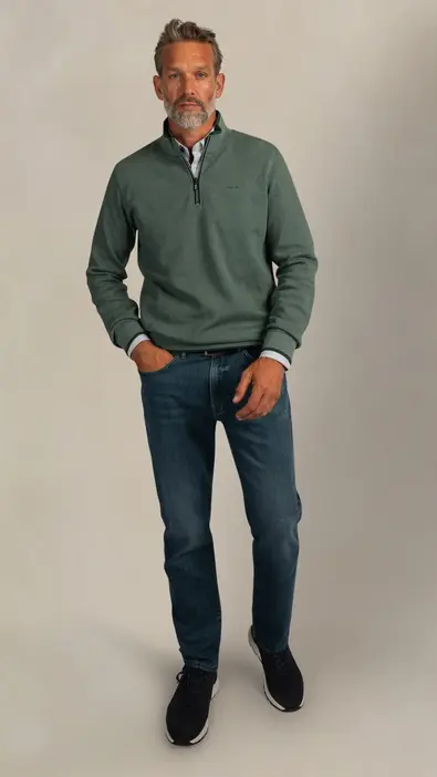 Jersey tipo ziper con cremallera contrastada de la marca NZA