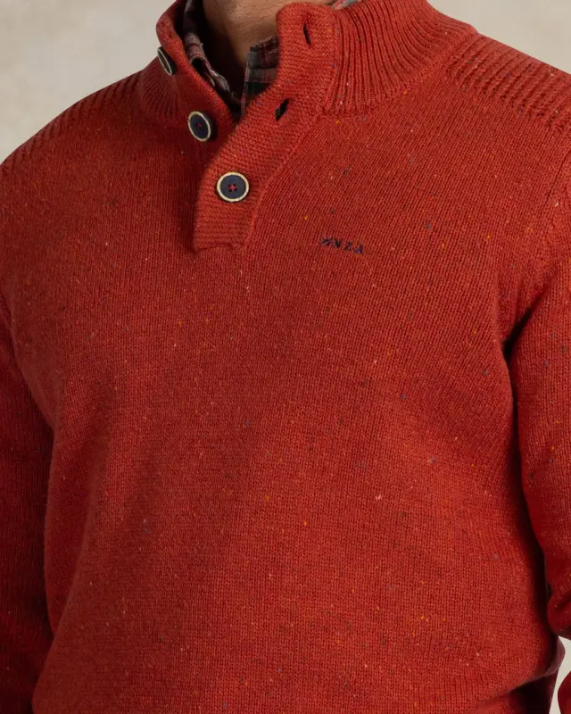 Jersey sport de hombre NZA con cuello de cremallera y botones