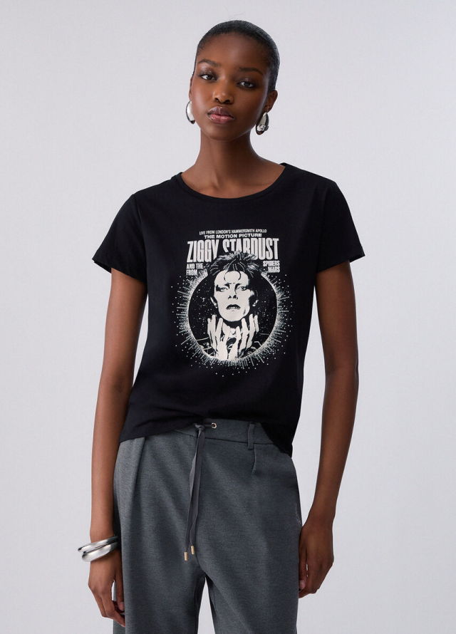 Camiseta de manga corta con cuello redondo Marca Liu Jo