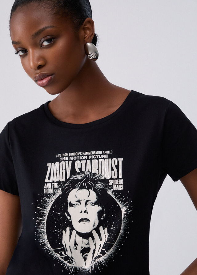 Camiseta de manga corta con cuello redondo Marca Liu Jo