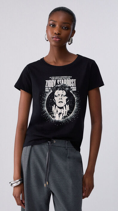 Camiseta de manga corta con cuello redondo Marca Liu Jo