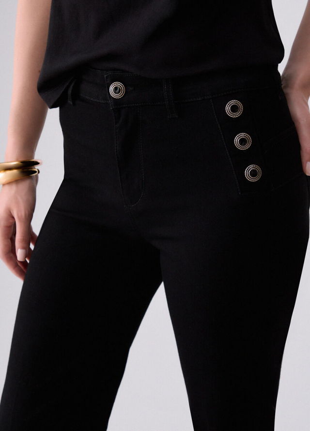 Pantalón vaquero de mujer Liu Jo con botones laterales