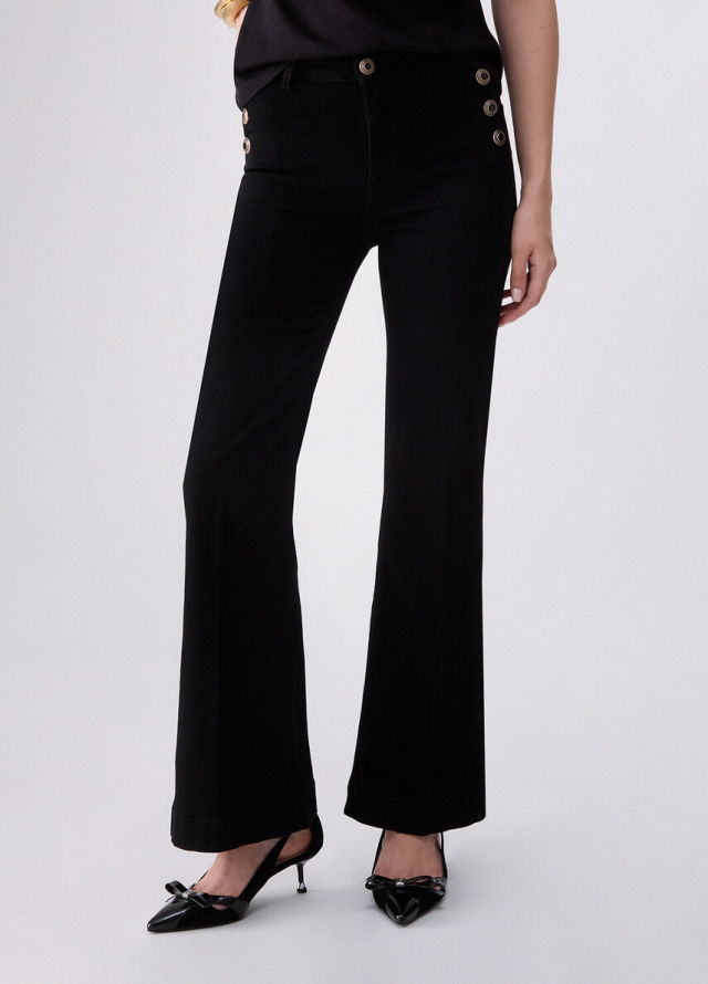 Pantalón vaquero de mujer Liu Jo con botones laterales