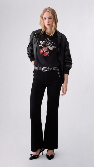 Pantalón vaquero de mujer Liu Jo con botones laterales