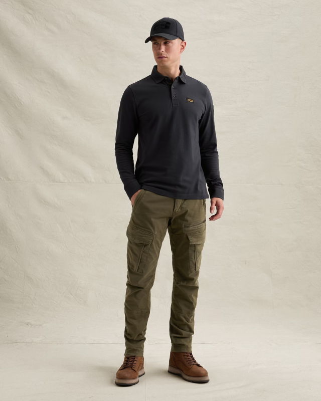 Polo de manga larga liso PME Legend para hombre
