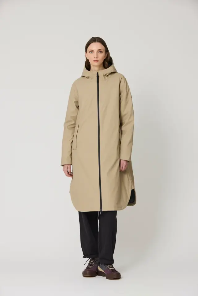 Gabardina larga con capucha para mujer Tanta