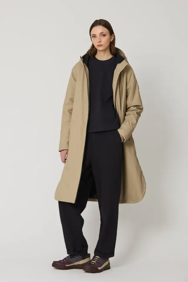 Gabardina larga con capucha para mujer Tanta