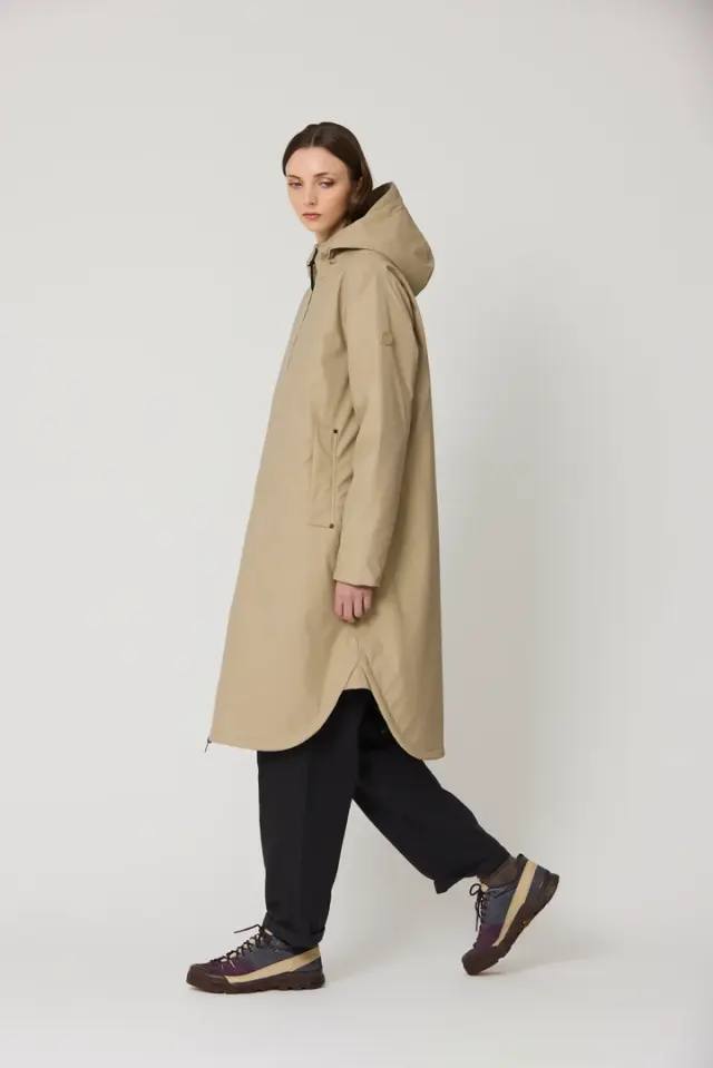 Gabardina larga con capucha para mujer Tanta