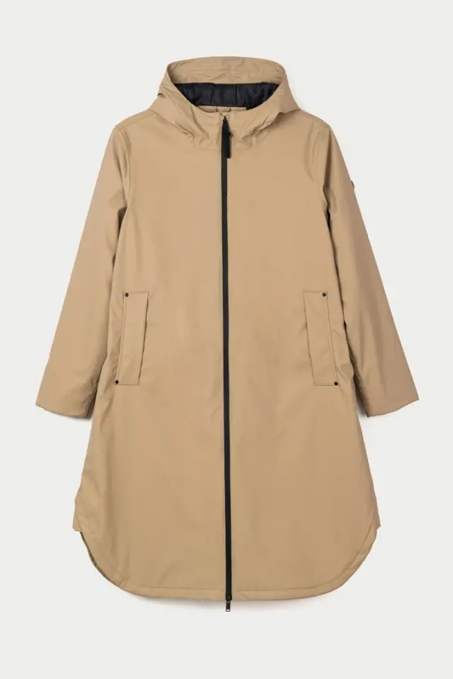 Gabardina larga con capucha para mujer Tanta