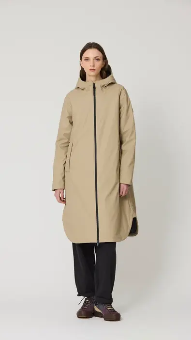 Gabardina larga con capucha para mujer Tanta