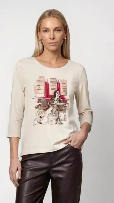 Camiseta de mujer con diseño Parisina de Monari