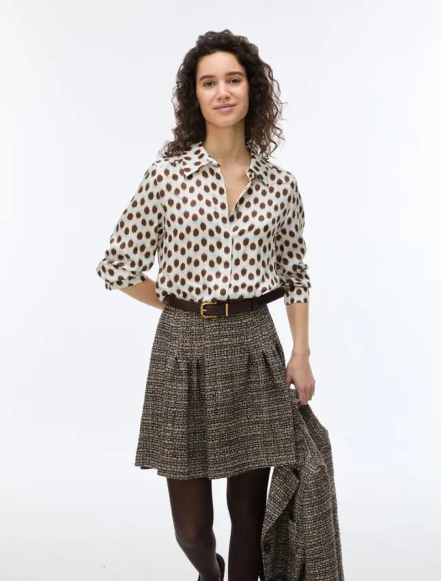 Blusa con estampado de topos IBlues