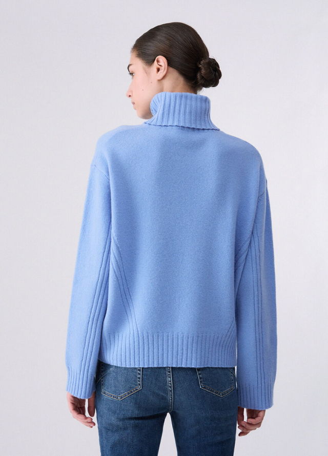 Jersey de cuello cisne básico para mujer marca Liu Jo
