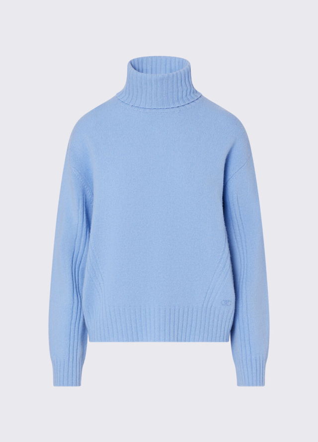 Jersey de cuello cisne básico para mujer marca Liu Jo
