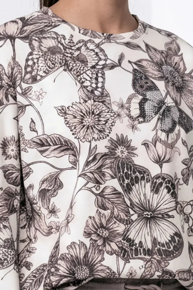 Camiseta de neopreno con estampado de flores Monari