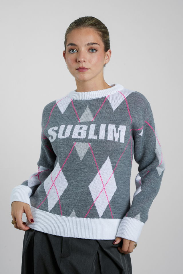 Jersey de rombos para mujer Sublim