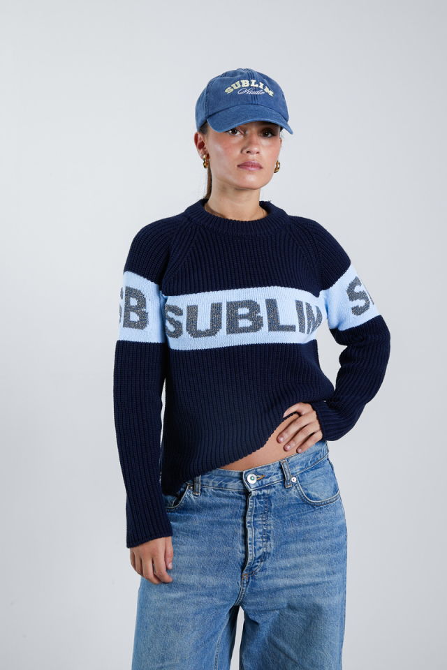 Jersey de punto acanalado con lúrex marca Sublim