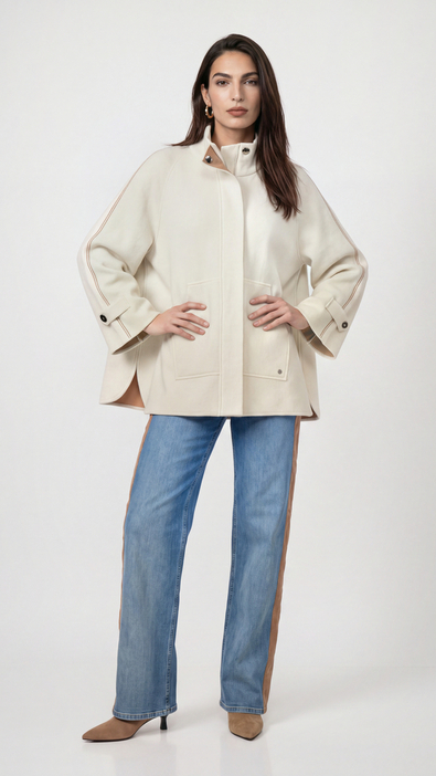 Cardigan largo tipo capa de mujer Monari