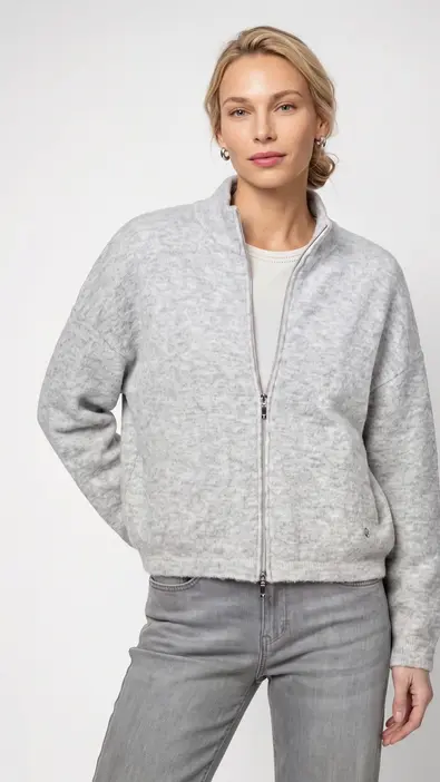 Cárdigan de lana con cremallera para mujer Monari