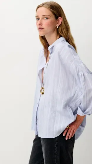 Blusa de viscosa a rayas Sessùn modelo Botan