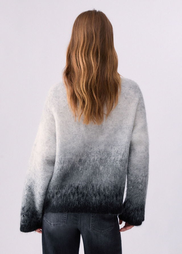 Jersey de cuello alto con efecto pelo degradado de Liu Jo