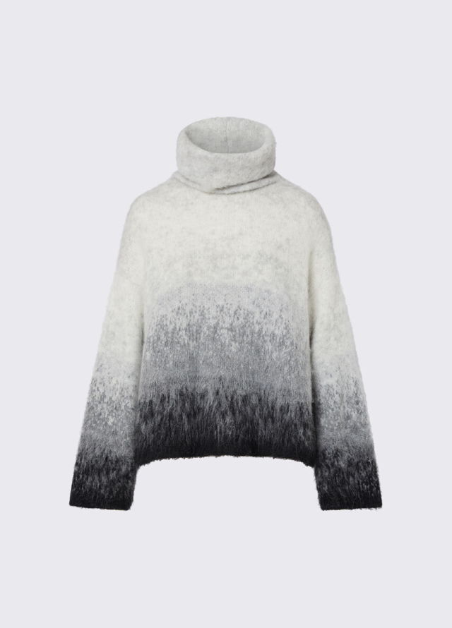 Jersey de cuello alto con efecto pelo degradado de Liu Jo