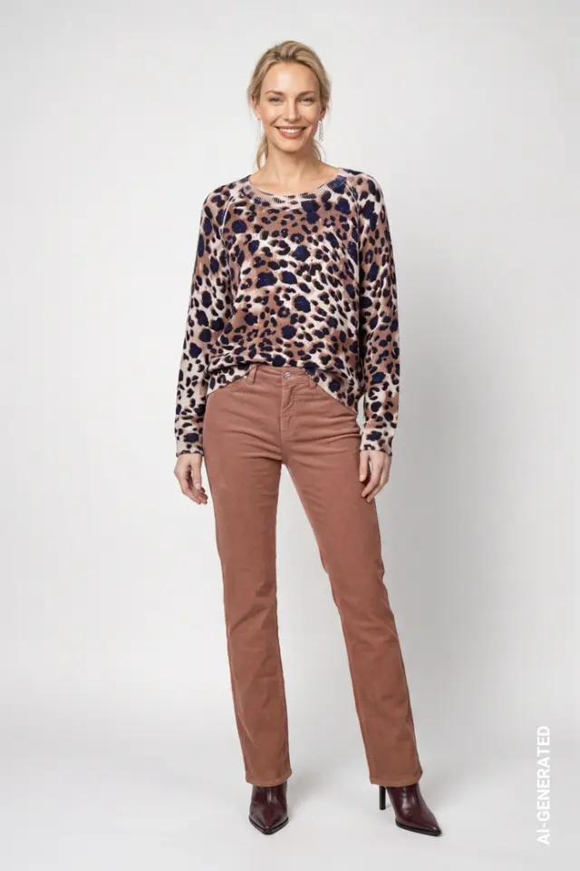 Jersey de punto tricolor Monari para mujer