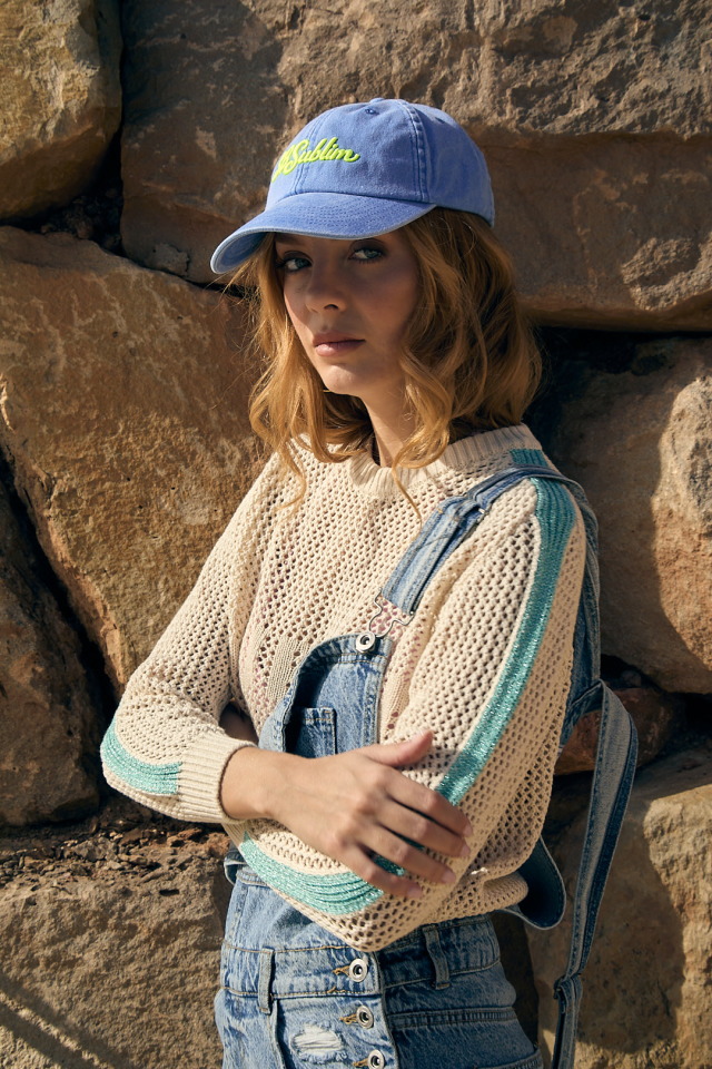 Jersey calado de mujer Sublim con detalle de franja