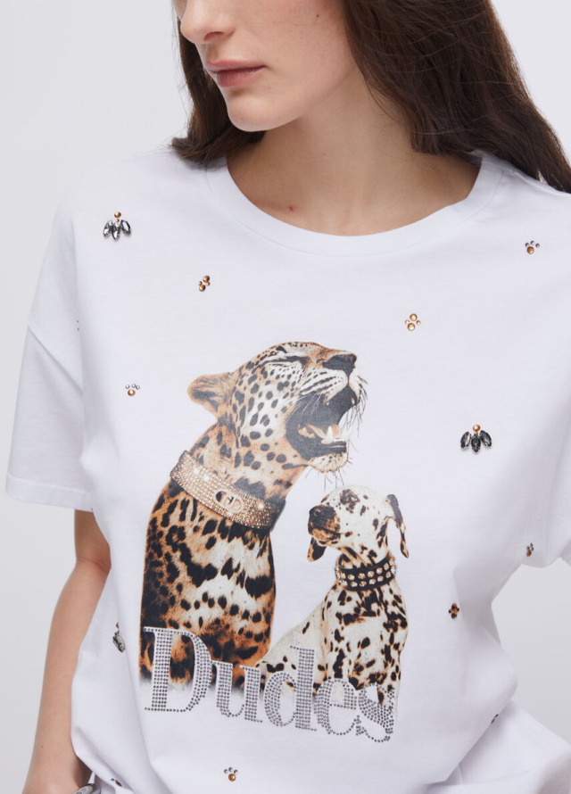 Camiseta de manga corta con estampado floral de Liu Jo