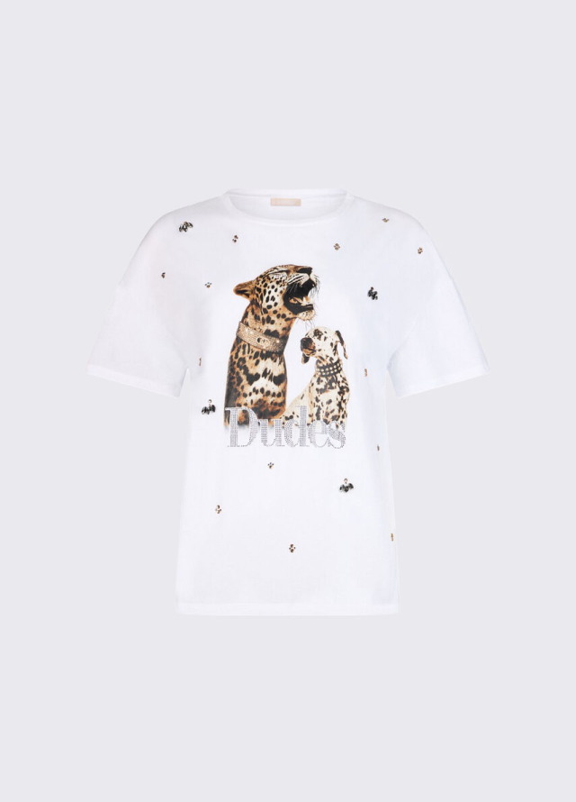 Camiseta de manga corta con estampado floral de Liu Jo