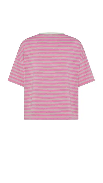 Camiseta de rayas NIU con patrón oversize para mujer