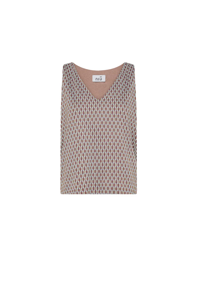 Top de punto con acabado Lurex de NIU
